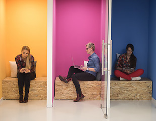 Image showing group of business people in creative working  space