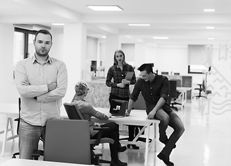 Image showing young startup business man portrait at modern office