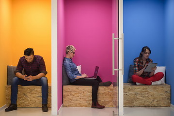 Image showing group of business people in creative working  space