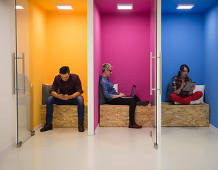 Image showing group of business people in creative working  space