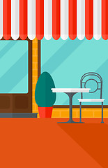 Image showing Background of street cafe.