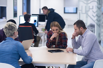 Image showing startup business team on meeting at modern office