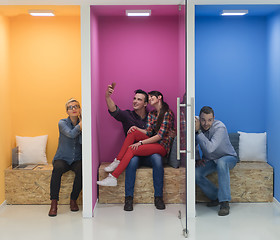 Image showing group of business people in creative working  space