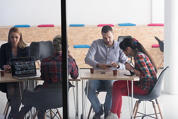 Image showing startup business team on meeting at modern office