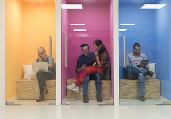 Image showing group of business people in creative working  space