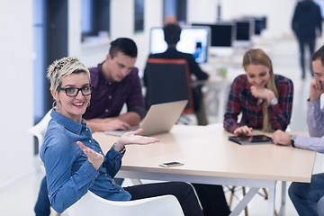 Image showing startup business team on meeting at modern office