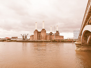 Image showing Battersea Powerstation London vintage