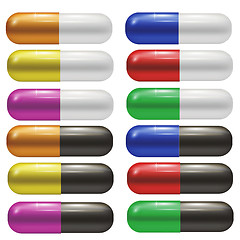 Image showing Set of Colorful Pills