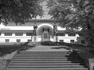 Image showing Black and white Ernst Ludwig House in Darmstadt