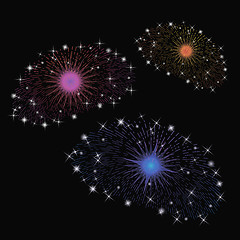 Image showing Set of Fireworks