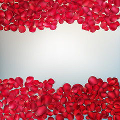 Image showing Red rose petals. EPS 10