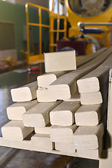 Image showing Pieces of soap on a conveyor belt