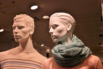 Image showing A couple of dummies close-up in a supermarket