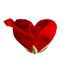 Image showing Red rose in the shape of heart. EPS 10