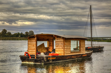 Image showing Wooden Boats on Loire Valley