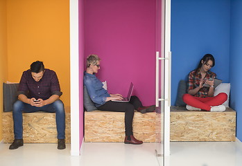 Image showing group of business people in creative working  space