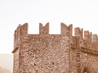 Image showing Sacra di San Michele abbey vintage