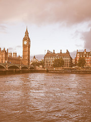 Image showing Westminster Bridge vintage