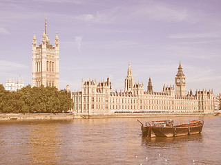 Image showing Houses of Parliament vintage