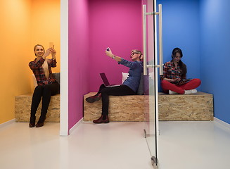 Image showing group of business people in creative working  space