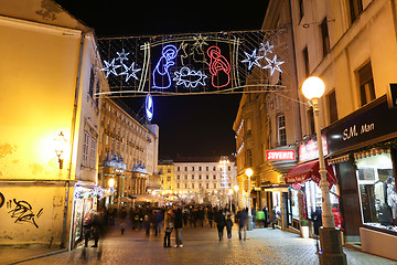 Image showing Christmas nursery decoration in Zagreb