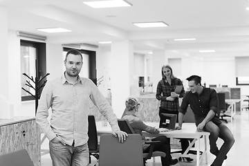 Image showing young startup business man portrait at modern office