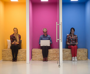 Image showing group of business people in creative working  space