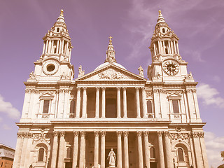 Image showing St Paul Cathedral, London vintage