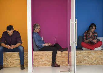 Image showing group of business people in creative working  space