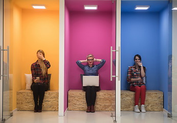 Image showing group of business people in creative working  space