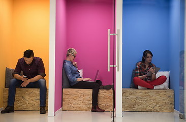 Image showing group of business people in creative working  space