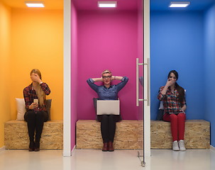 Image showing group of business people in creative working  space