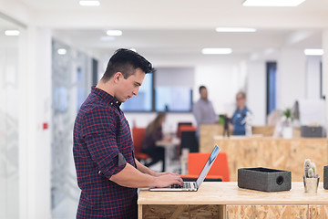 Image showing startup business, young  man portrait at modern office