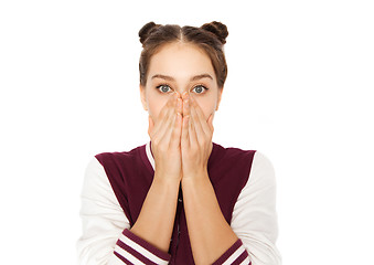 Image showing scared teenage girl