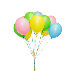 Image showing bunch of inflated helium balloons