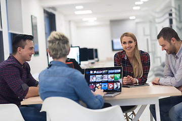 Image showing startup business team on meeting at modern office