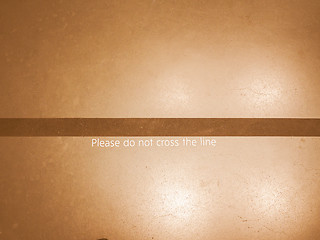 Image showing  Do not cross vintage