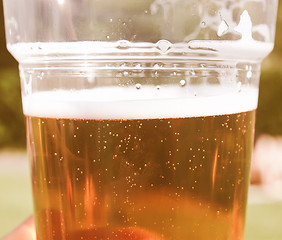 Image showing Retro looking Pint of beer