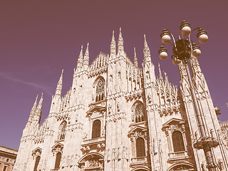 Image showing Milan Cathedral vintage