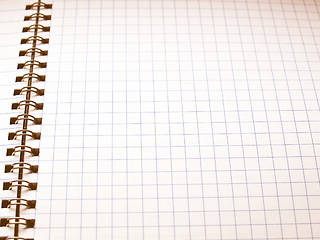 Image showing  Blank notebook page vintage