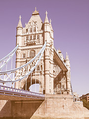 Image showing Tower Bridge London vintage