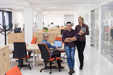 Image showing business people group portrait at modern office