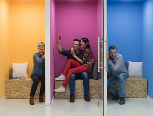 Image showing group of business people in creative working  space