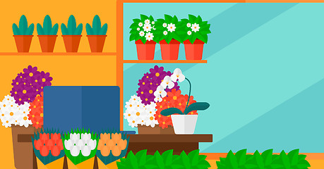 Image showing Background of flower shop.