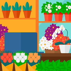 Image showing Background of flower shop.