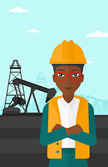 Image showing Cnfident oil worker.