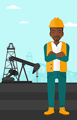 Image showing Cnfident oil worker.