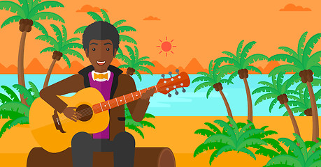 Image showing Man playing guitar.