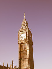 Image showing Big Ben London vintage