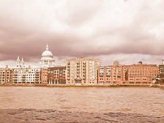 Image showing River Thames in London vintage